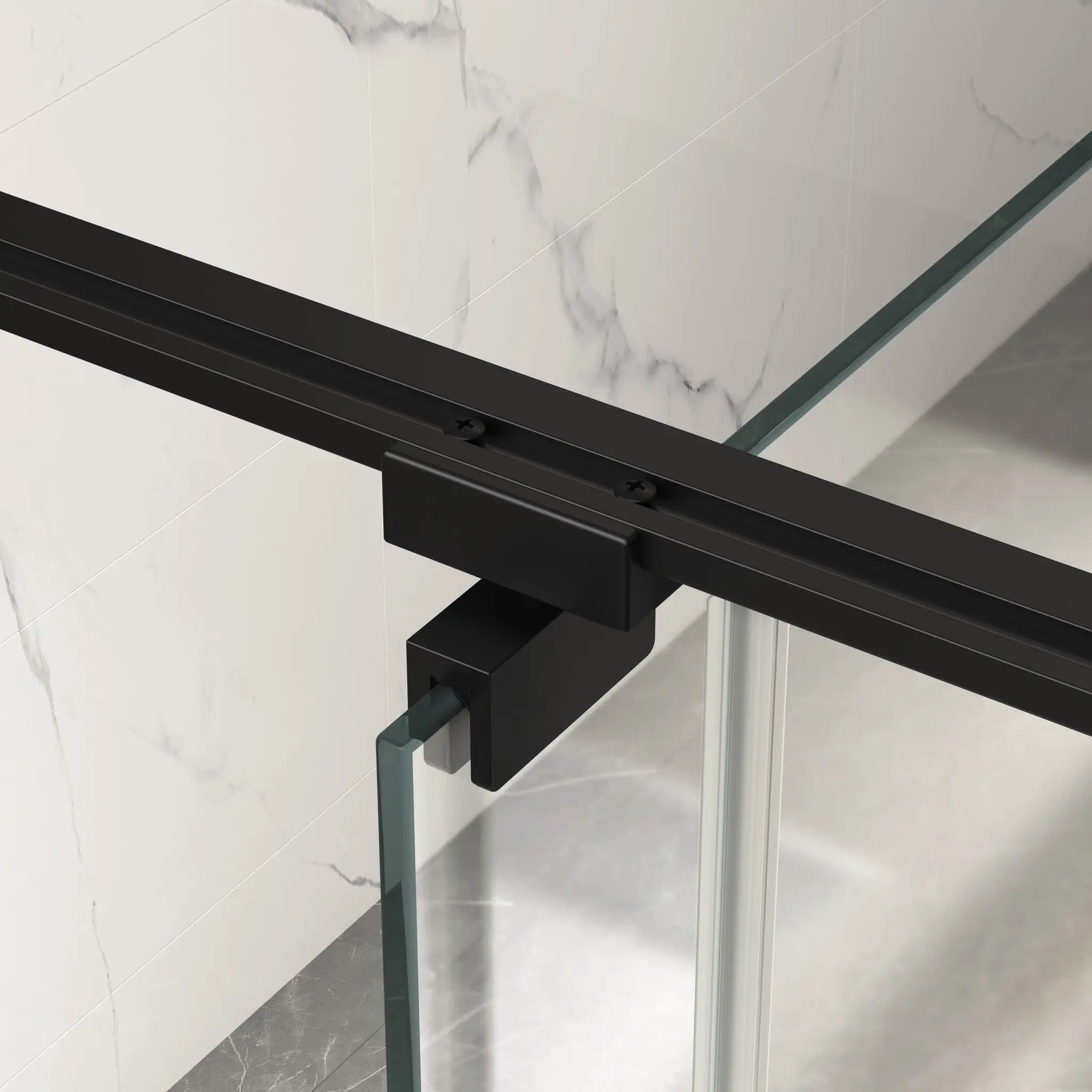 50-54"W x 74"H Pivot Shower Door with Matte Tempered Glass Finish by HouseOfZazla
