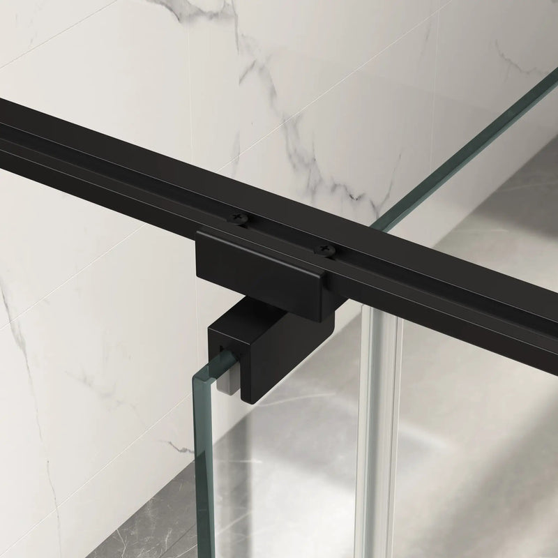 50-54"W x 74"H Pivot Shower Door with Matte Tempered Glass Finish by HouseOfZazla
