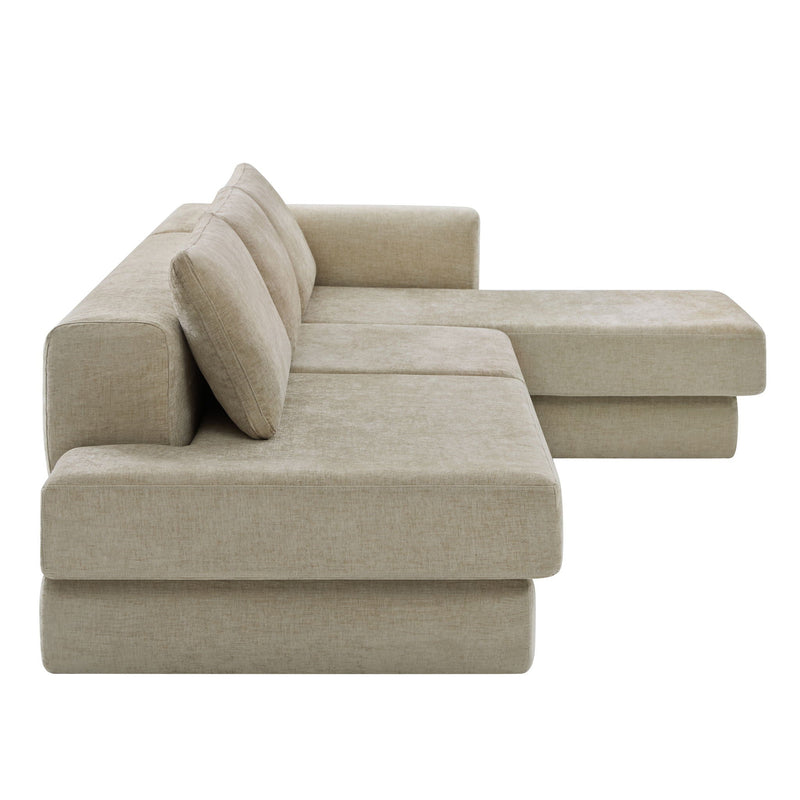 L-Shaped Modular Sofa With Double Layer Cushion by HouseOfZazla