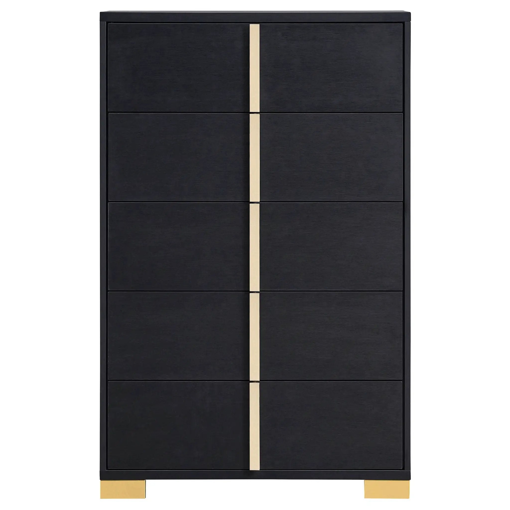 Marceline 5-drawer Bedroom Chest Black by Unique Piece Furniture