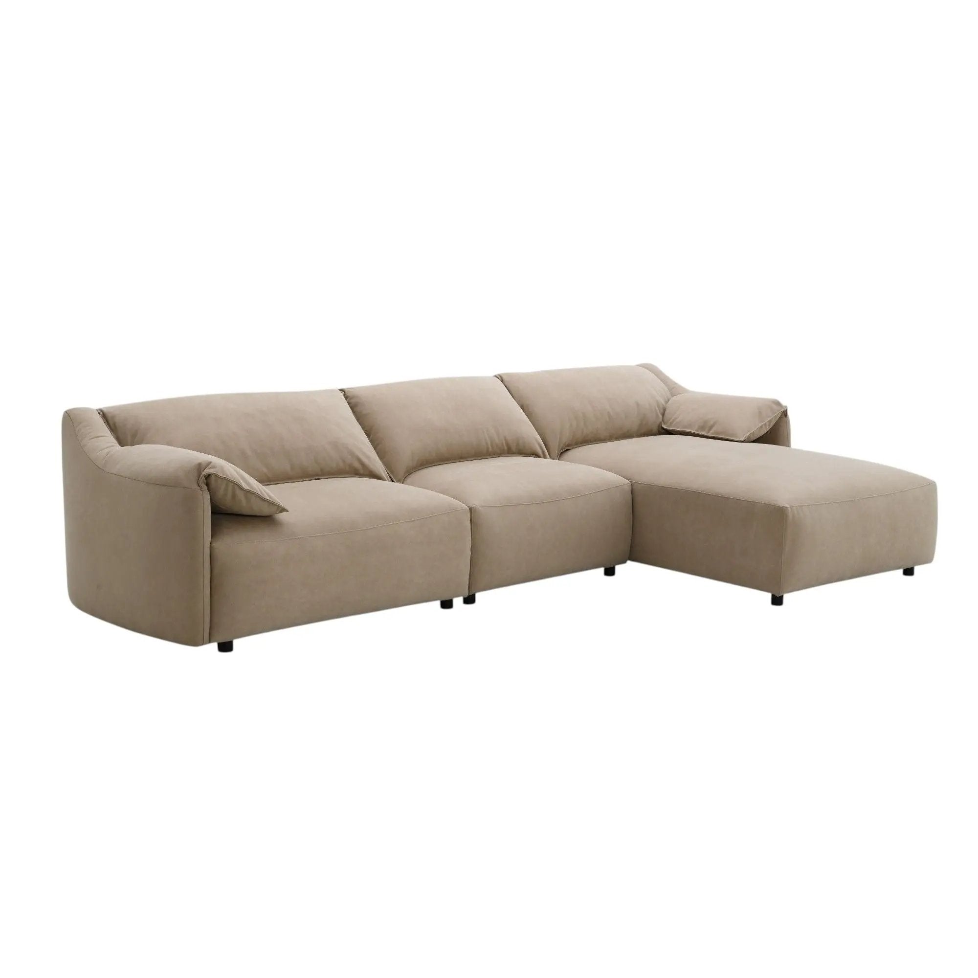 Veata - Sectional Sofa - Light Brown by HouseOfZazla
