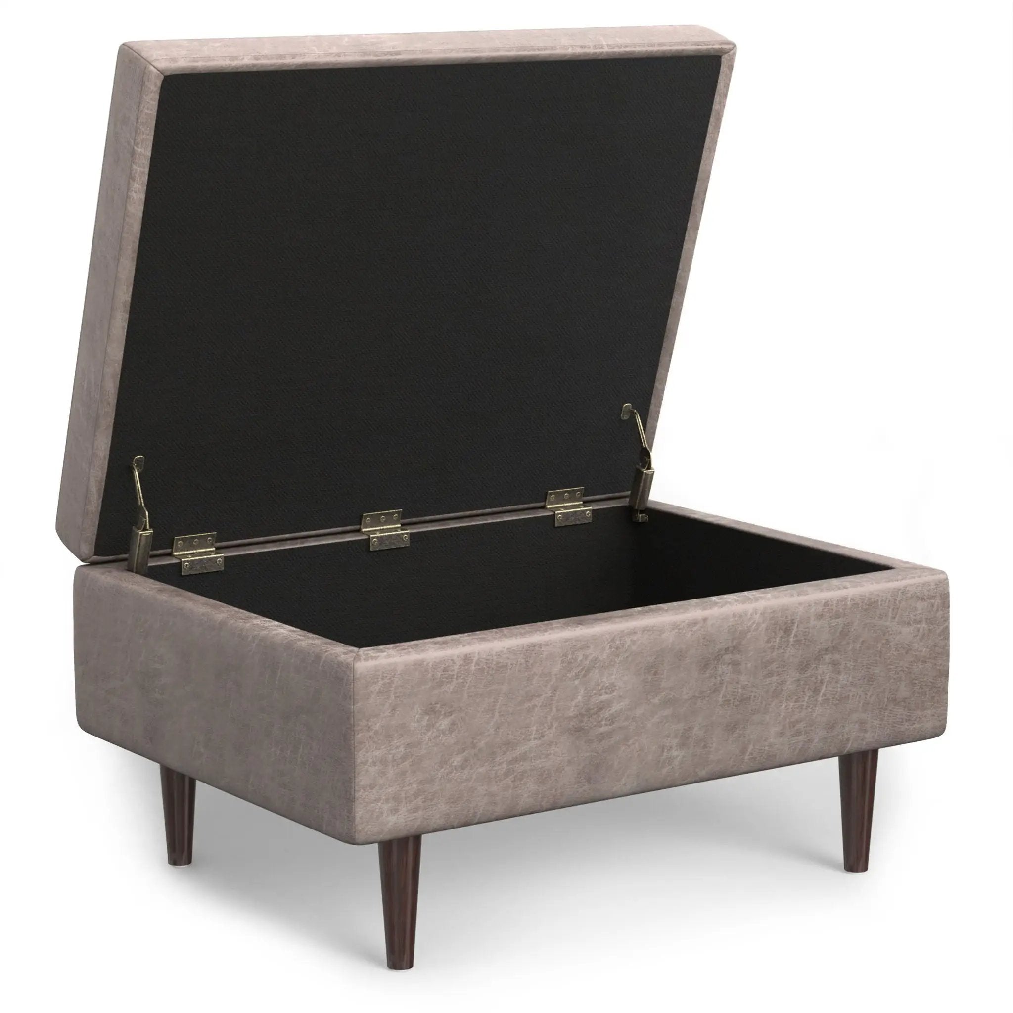 Shay - Large Square Coffee Table Storage Ottoman Mid-Century Style by Unique Piece Furniture