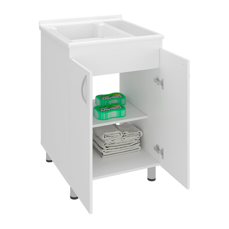 Demolotion Utility Sink Cabinet with Dual Compartments and Storage by HouseOfZazla