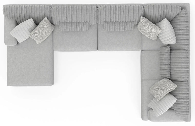 Logan - Upholstered Sectional With Comfort Coil Seating And Accent Pillows Included by Unique Piece Furniture