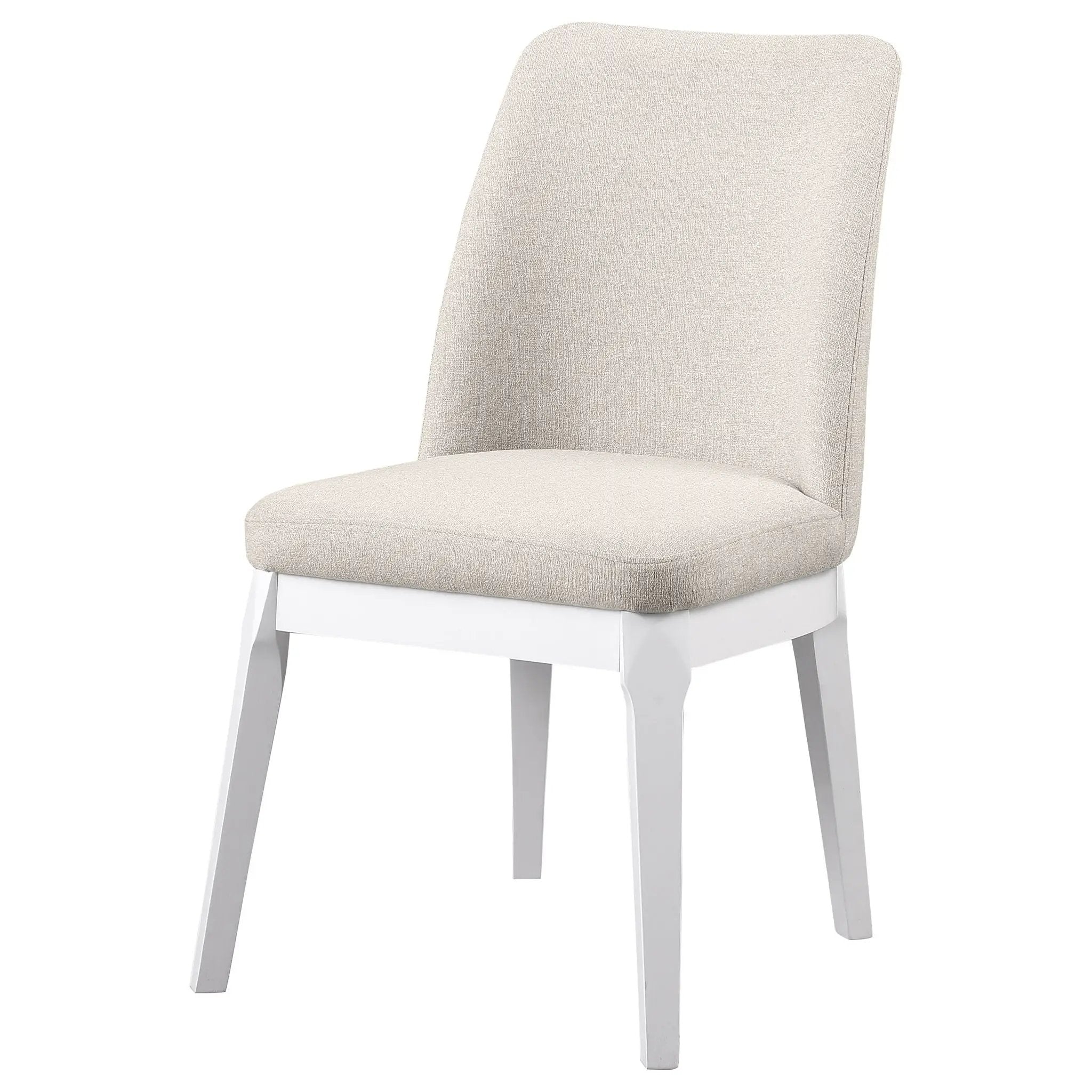 Carissa Upholstered Dining Side Chair Beige (Set of 2) by Unique Piece Furniture