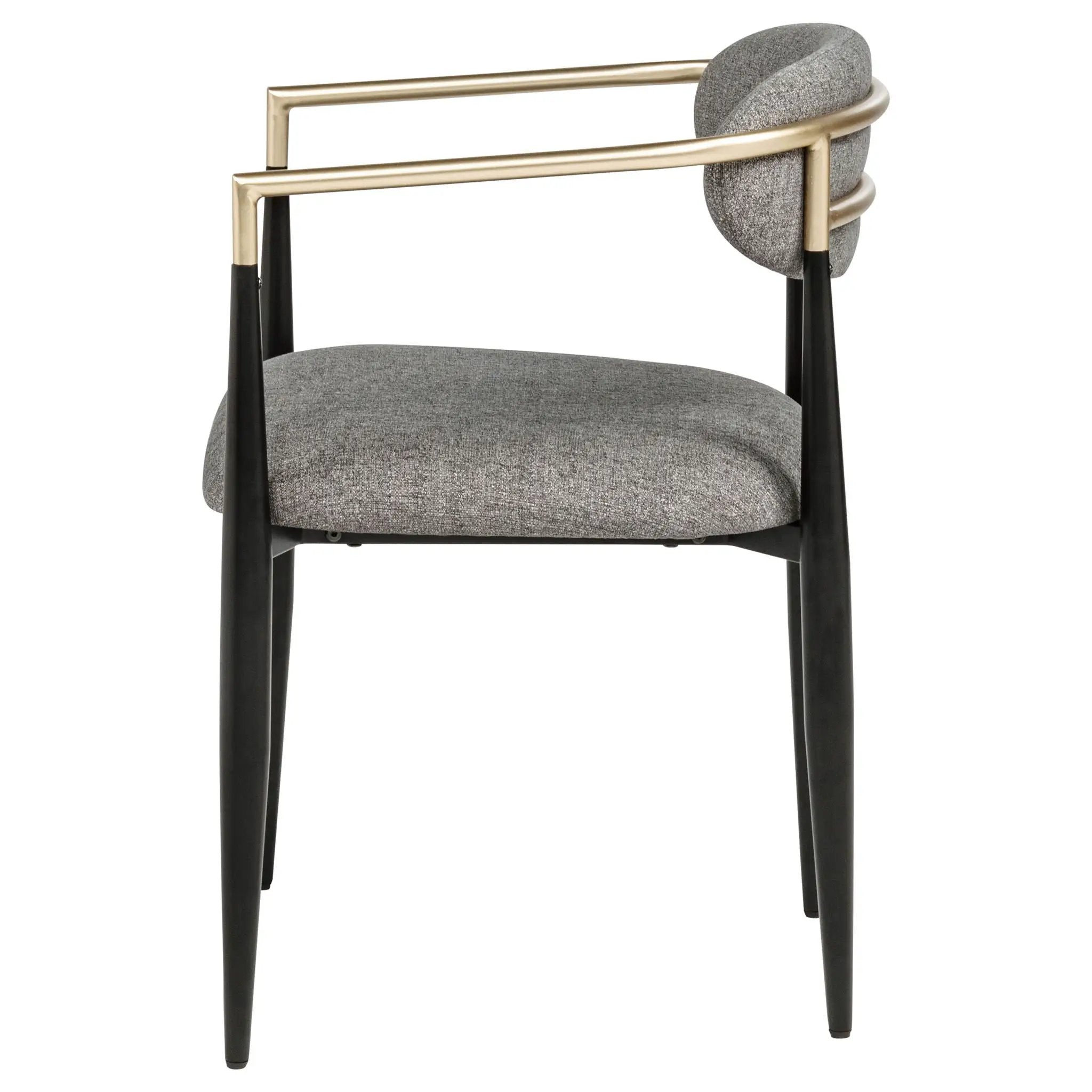 Bradbury Fabric Upholstered Dining Arm Chair Grey (Set of 2) by Unique Piece Furniture