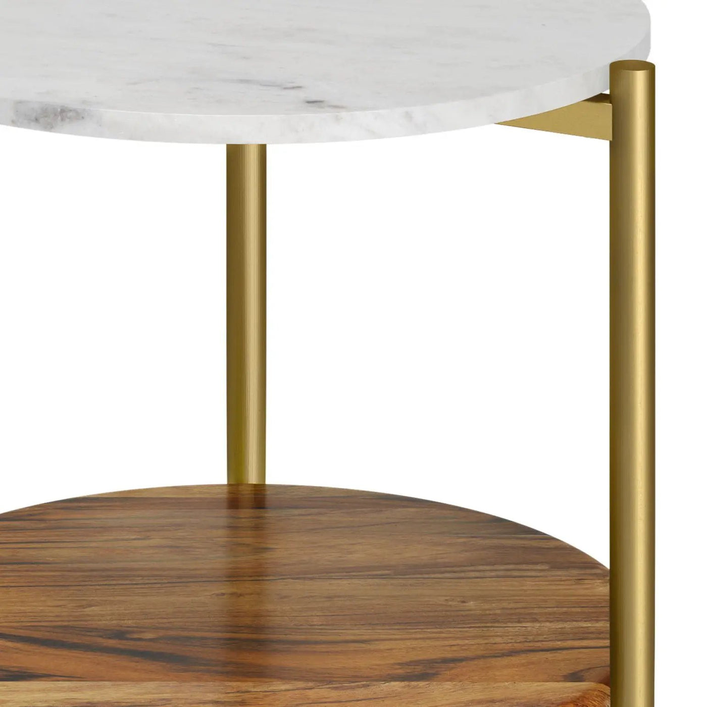 Wagner - Round Marble & Wood Table by HouseOfZazla