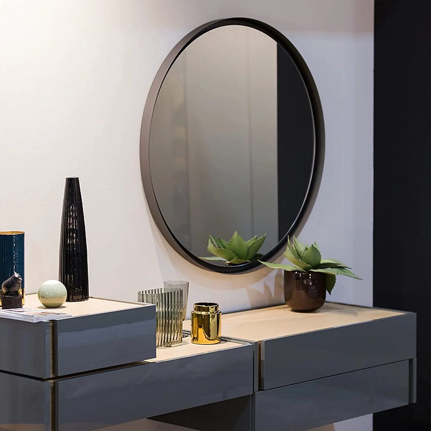 24 Inch Round Bathroom Mirror by HouseOfZazla