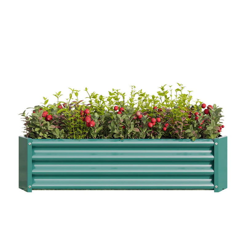 Metal Raised Garden Bed, Rectangle Raised Planter 4×2×1ft by HouseOfZazla