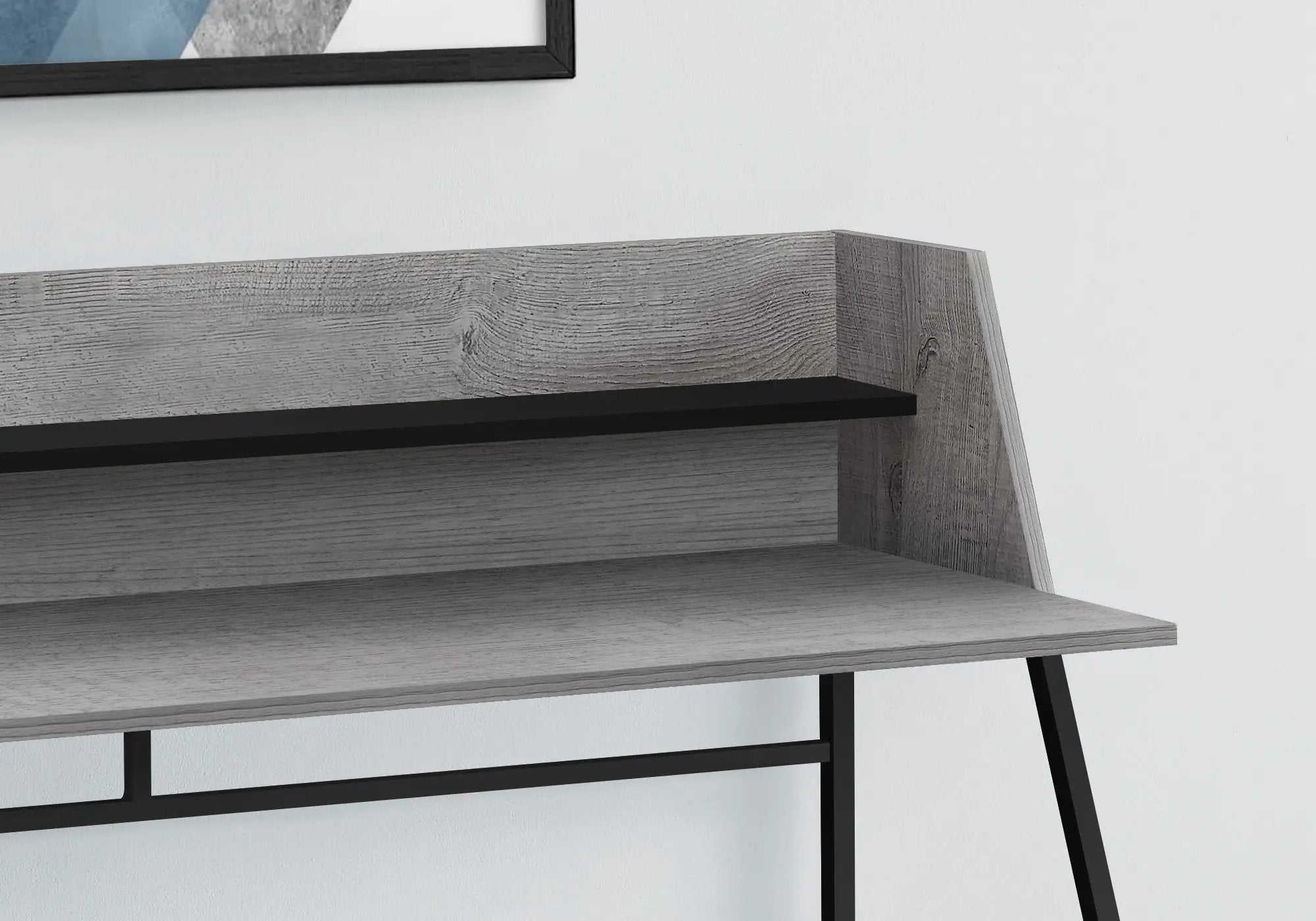Computer Desk For Home Office, Laptop, Storage Shelves, Marble Look Contemporary & Modern by Unique Piece Furniture