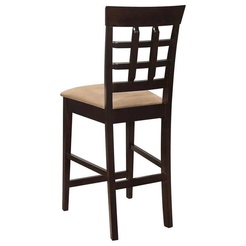 Gabriel Lattice Back Counter Chair Cappuccino (Set of 2) by Unique Piece Furniture