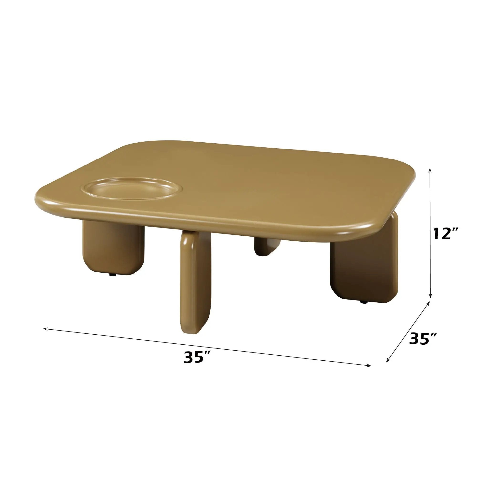 Joane - Coffee Table - Yellow Brown by HouseOfZazla