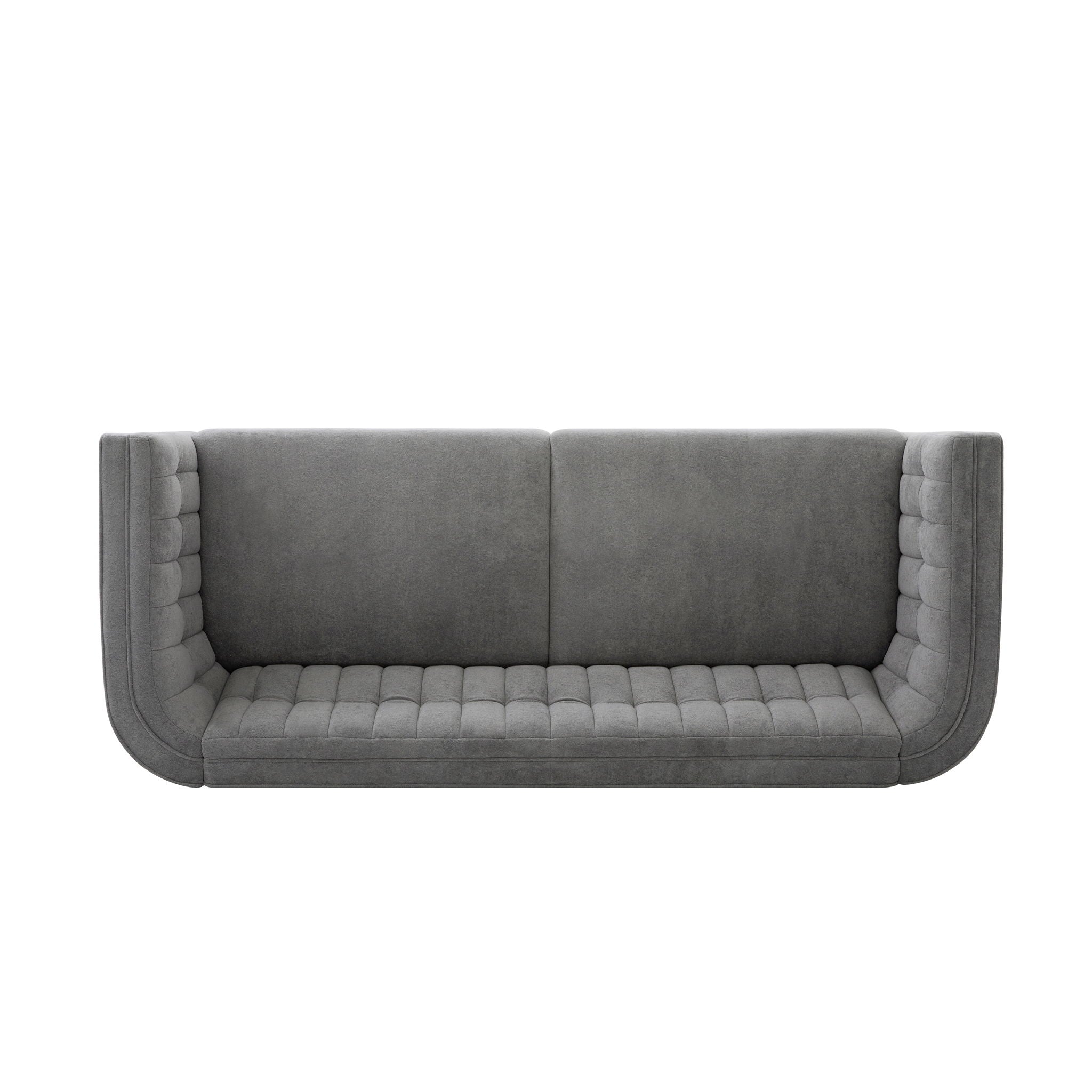 Modern 3 Seater Sofa Upholstered Couch with Curved Armrests by HouseOfZazla