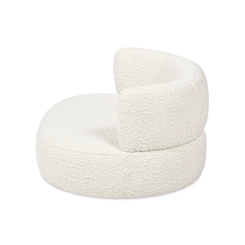 Shep - Curved Dog Sofa Bed Medium - Ivory White by HouseOfZazla