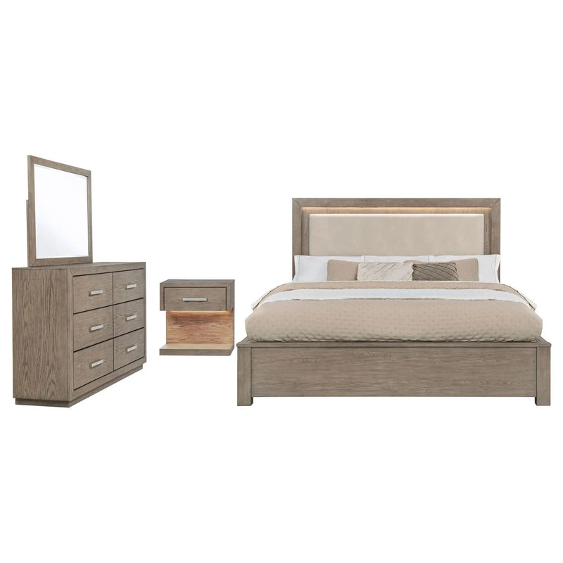 Kenora 4-piece California King Bedroom Set Barley Brown by Unique Piece Furniture