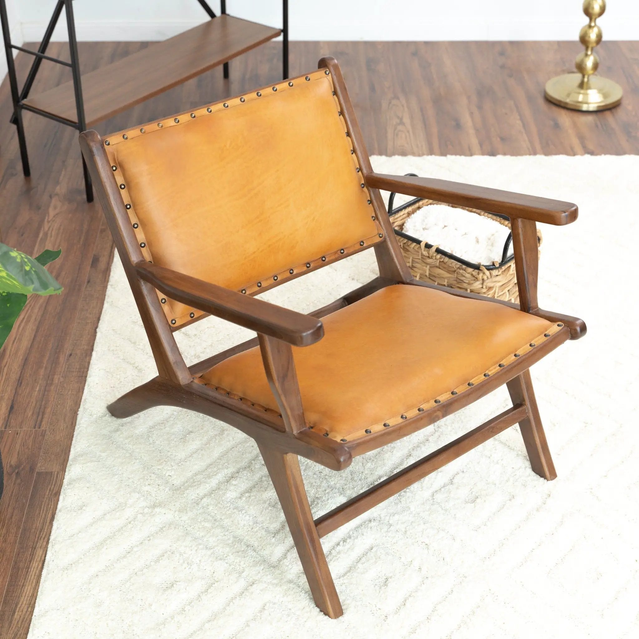 Daniel - Arm Chair - Brown / Tan by HouseOfZazla