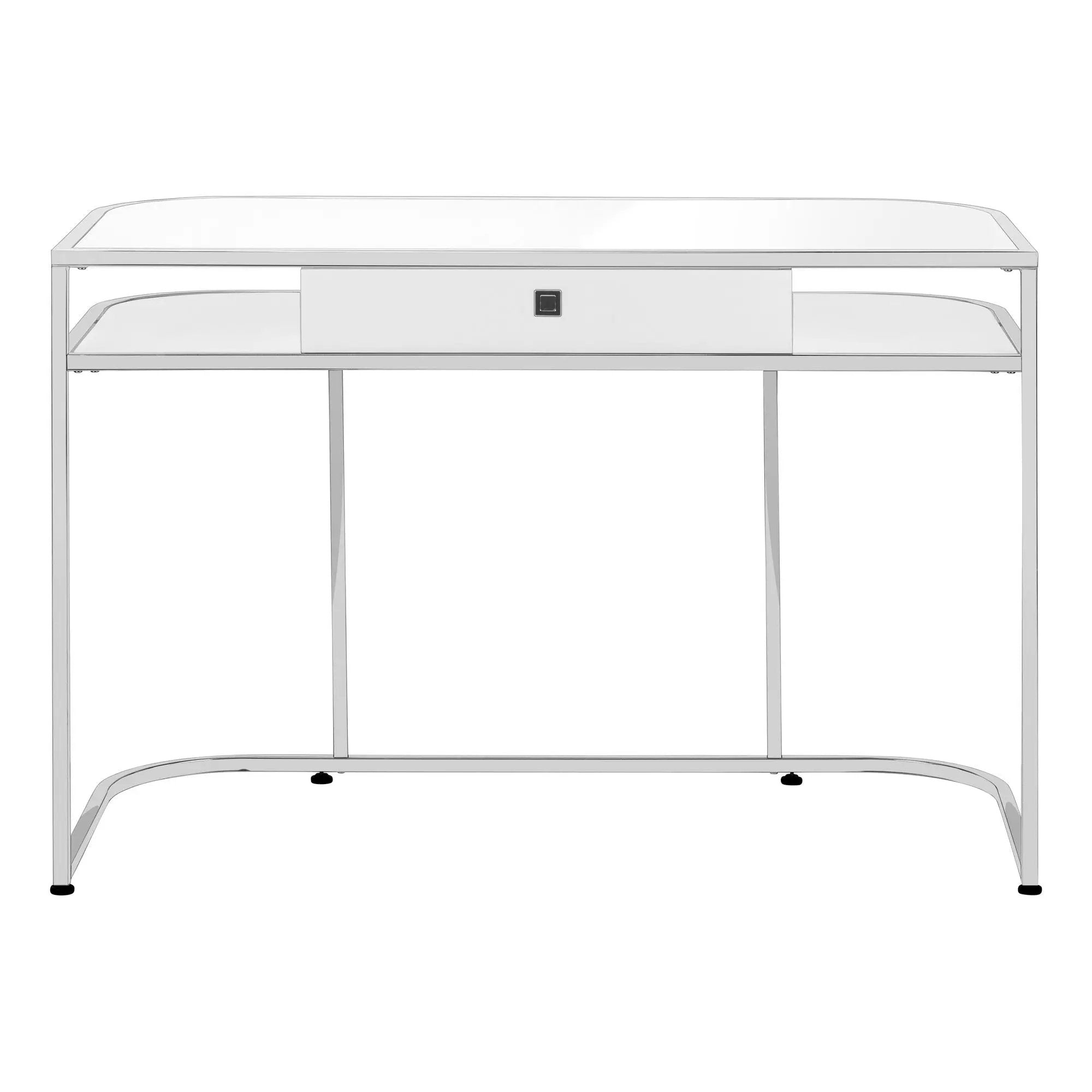 Computer Desk For Home Office, Laptop, Storage Drawers, Contemporary And Modern - White by Unique Piece Furniture