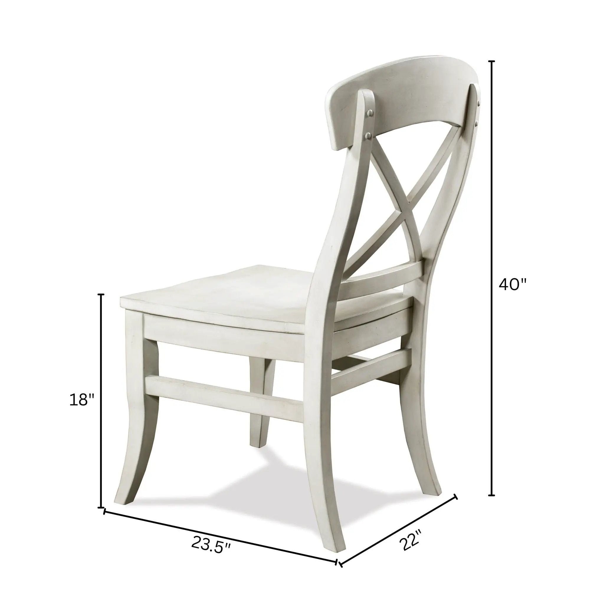 Harola - Cross-Back Dining Side Chairs In (Set of 2) - Smoky White by HouseOfZazla
