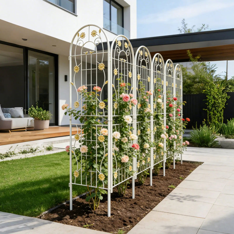 Metal Garden Trellis Rustproof Trellis For Climbing Plant Outdoor Flower Support by HouseOfZazla