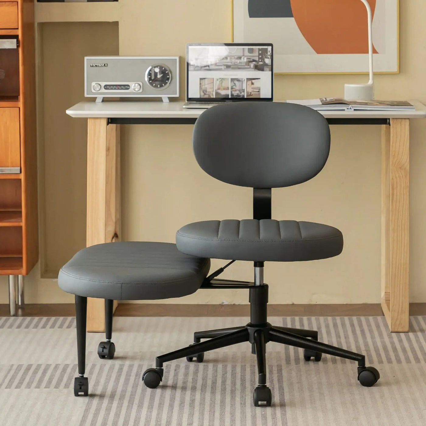 Ergonomic Cross Legged Office Chair With Back Support by HouseOfZazla