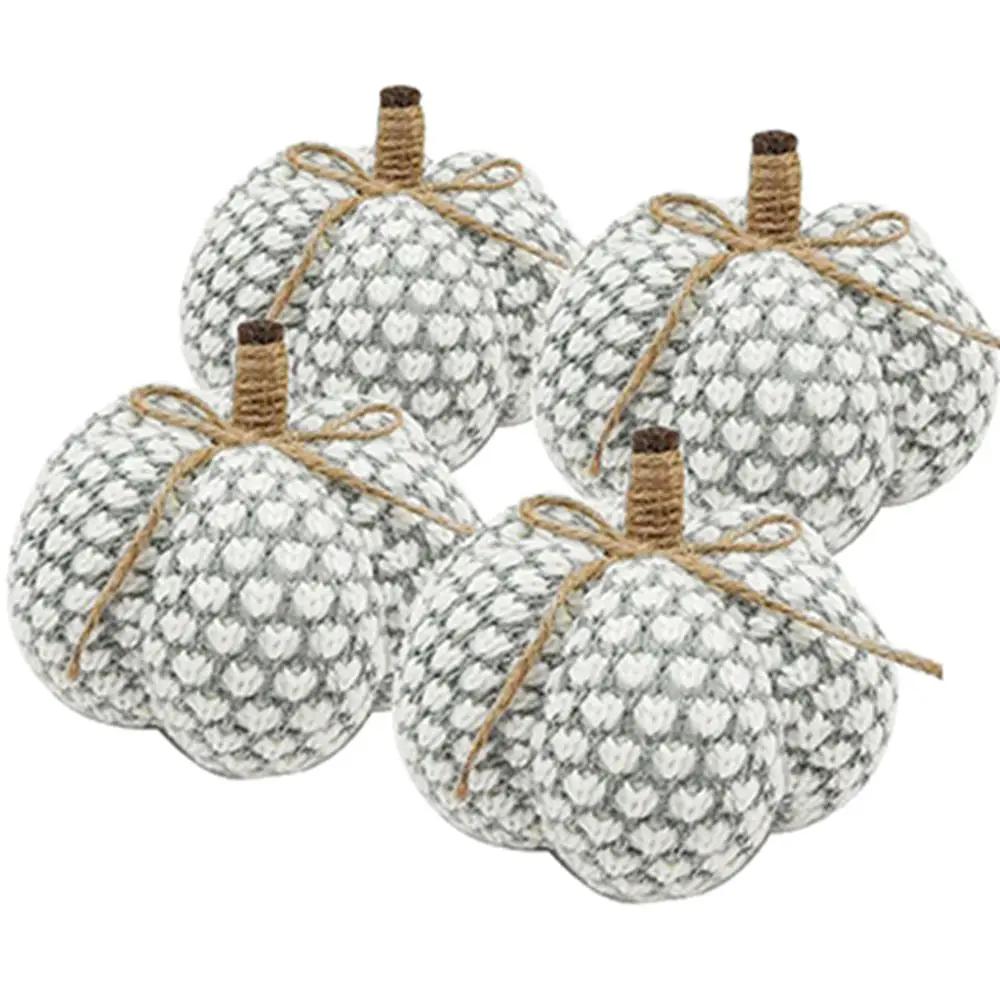 Knite Pumpkin Ornament Decor For Holiday Harvest Festival Fall Festival & Thanksgiving by Unique Piece Furniture