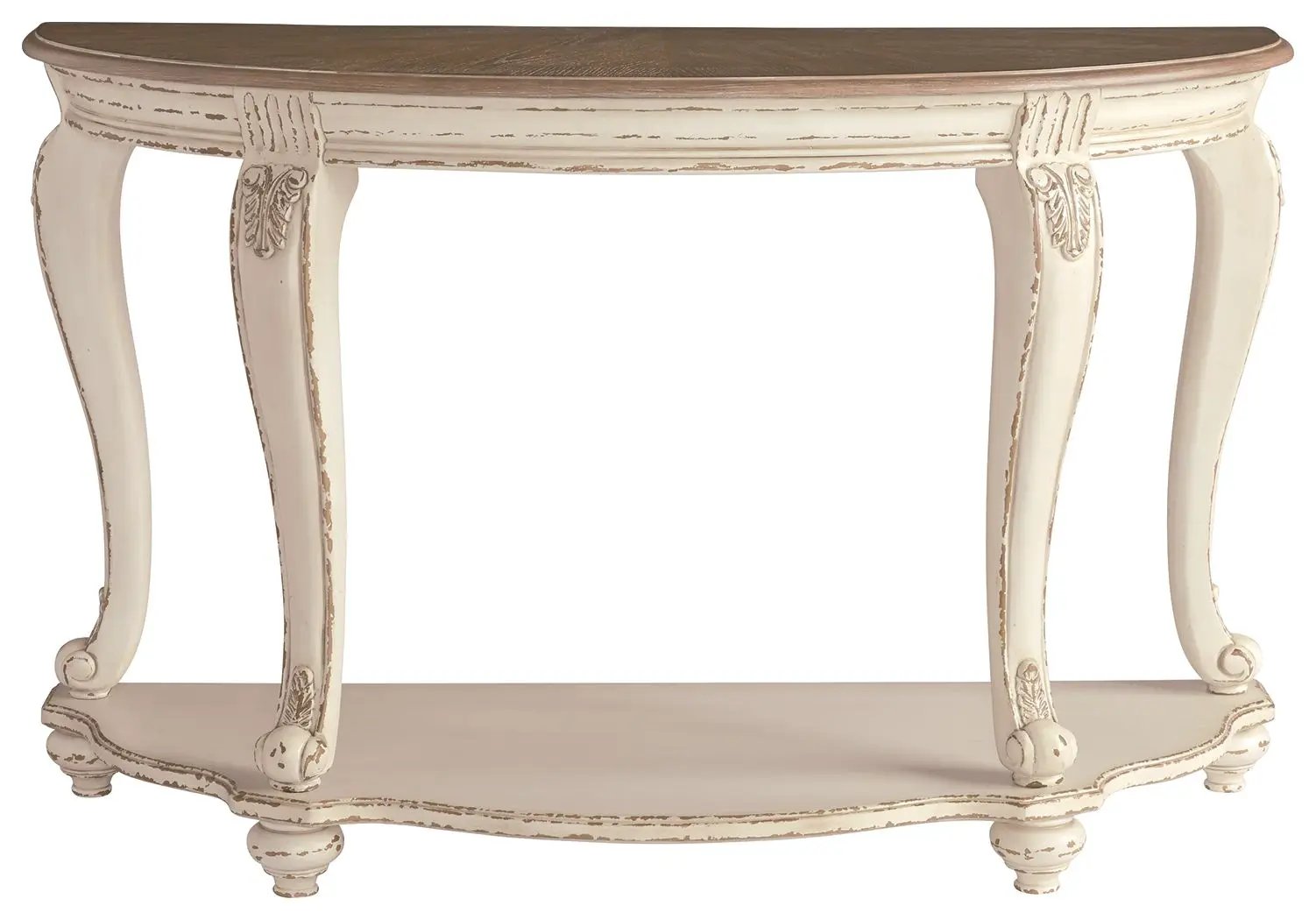 Realyn - Sofa Table - White / Brown by Unique Piece Furniture
