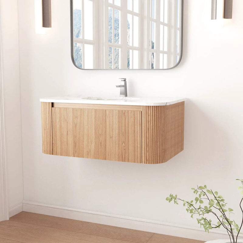 Wall Mounted Bathroom Vanity With Sink