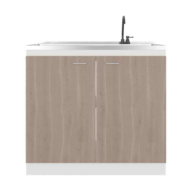 Salento Freestanding Sink, Double Door Cabinet, Two Shelves by HouseOfZazla