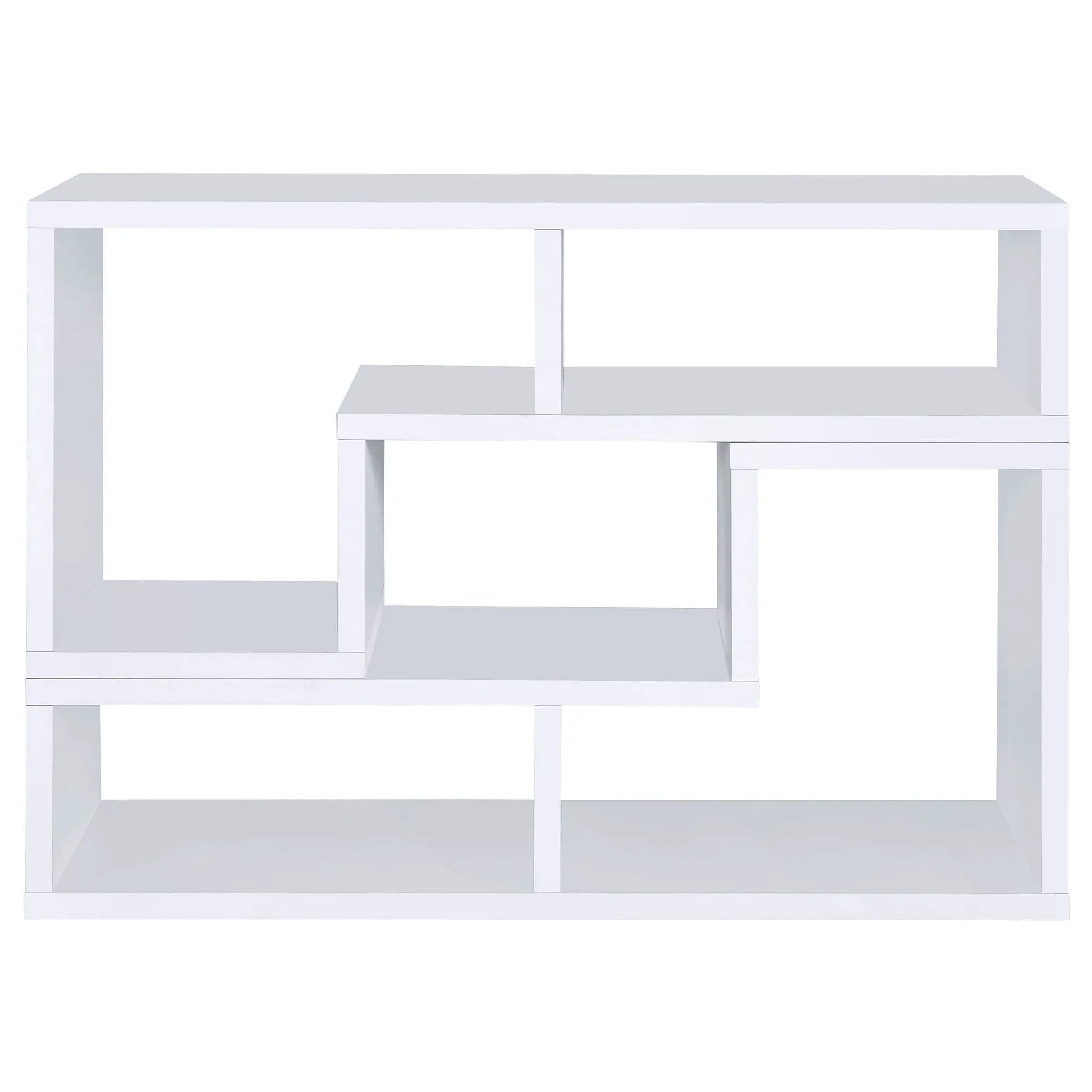 Convertable L-Shaped Bookcase With Open Shelves - White by HouseOfZazla