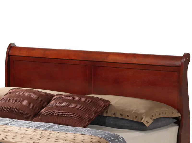 Upholstered Panel Sleigh Bed Design by HouseOfZazla