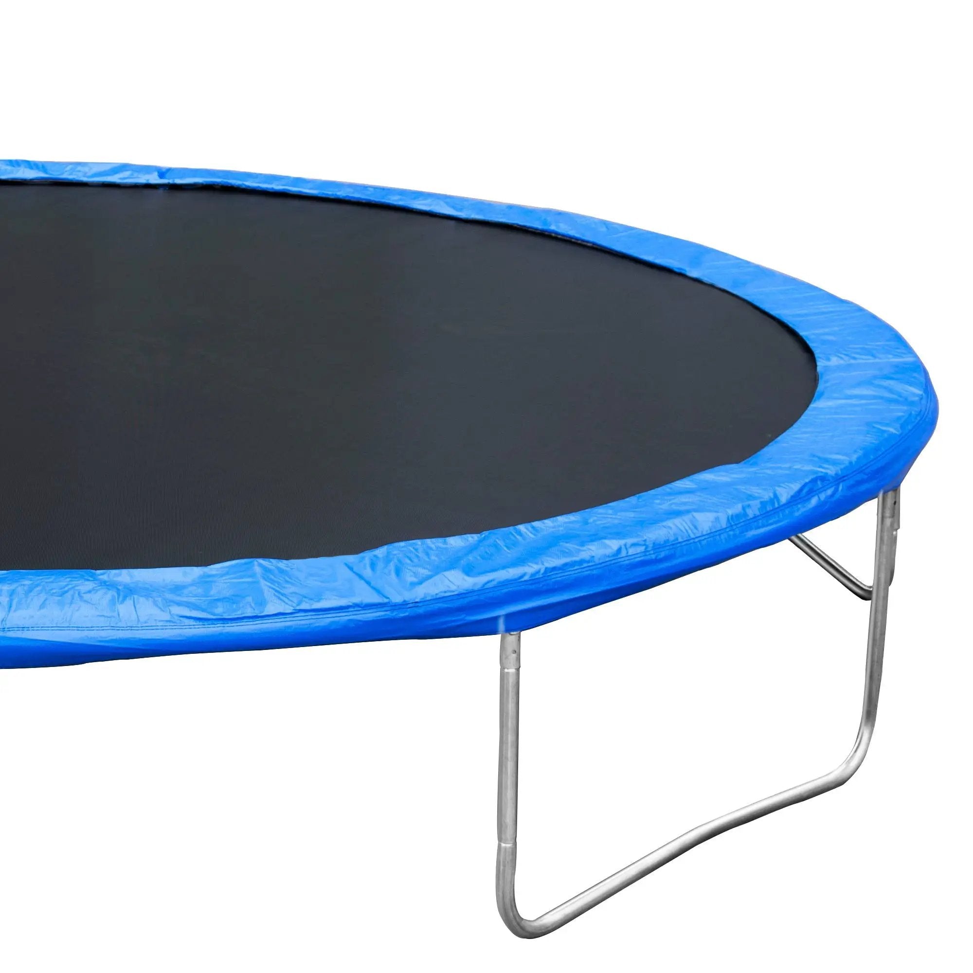 14Ft Trampoline For Adults & Kids With Basketball Hoop, Outdoor Trampolines With Ladder And Safety Enclosure Net For Kids And Adults, Double-Side Color Cover - Blue by HouseOfZazla