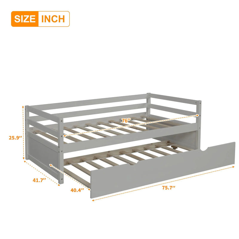 Twin Daybed With Trundle Frame Set by Unique Piece Furniture