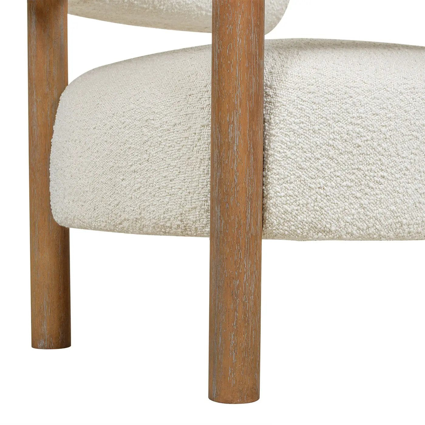Fuji - Barrel Accent Arm Chair - Ivory White by Unique Piece Furniture