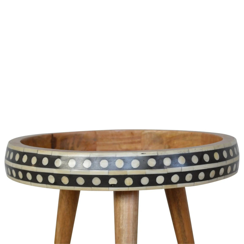 Small Patterned Nordic Style End Table by Unique Piece Furniture