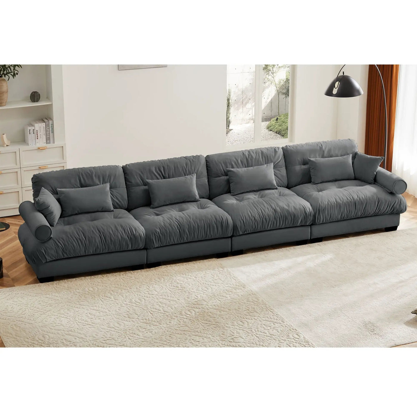 Super Comfort Oversized Modular Sectional Sofa, Deep Seat Convertible L Shaped Couch by Unique Piece Furniture