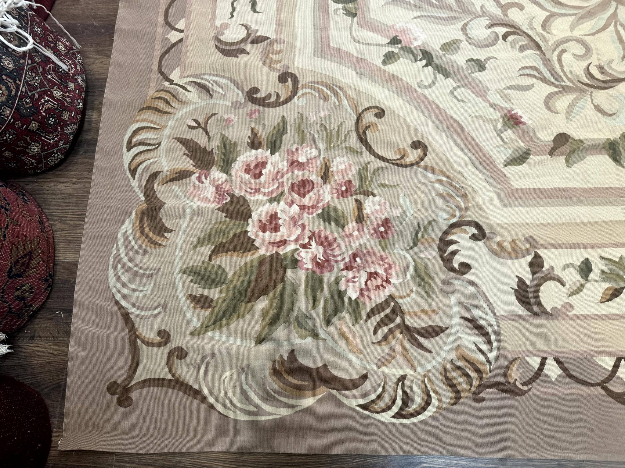 Palace Sized Aubusson Rug 13 x 20, Flatweave Aubusson Weave, Oversized Rug, European French Elegant Design by Jewel Rugs