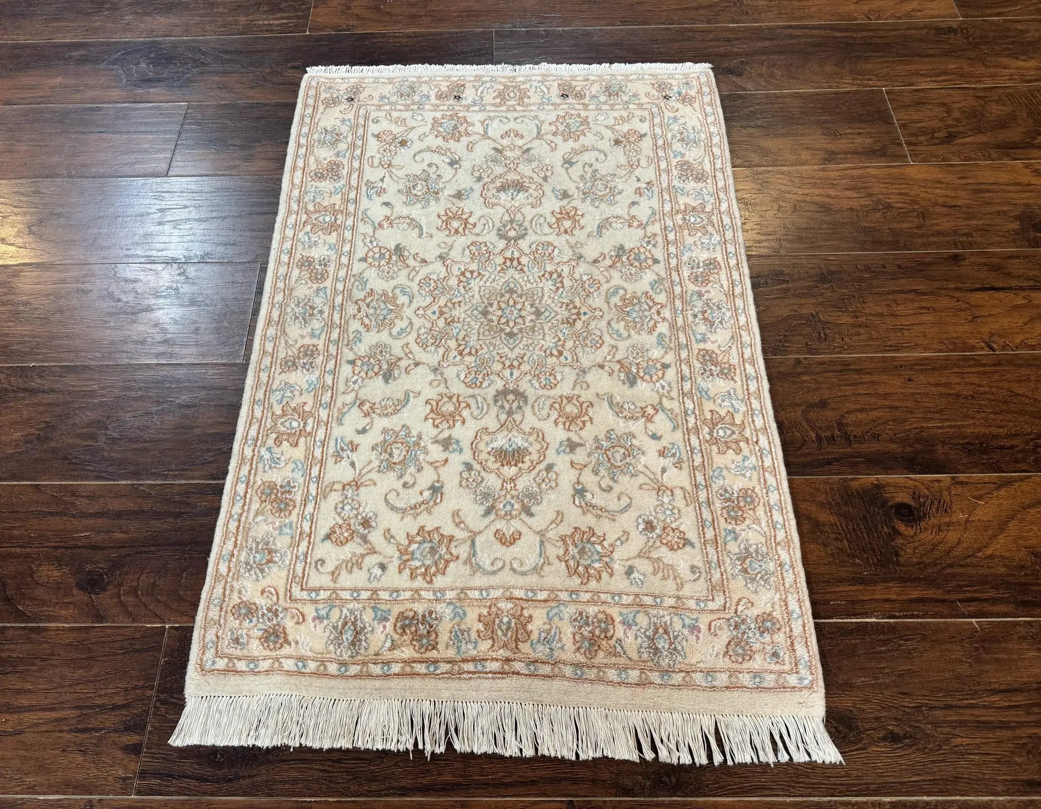 Small Persian Tabriz Rug 2.6 x 3.8, Vintage, Wool and Silk Highlights, Fine 225 KPSI by Jewel Rugs