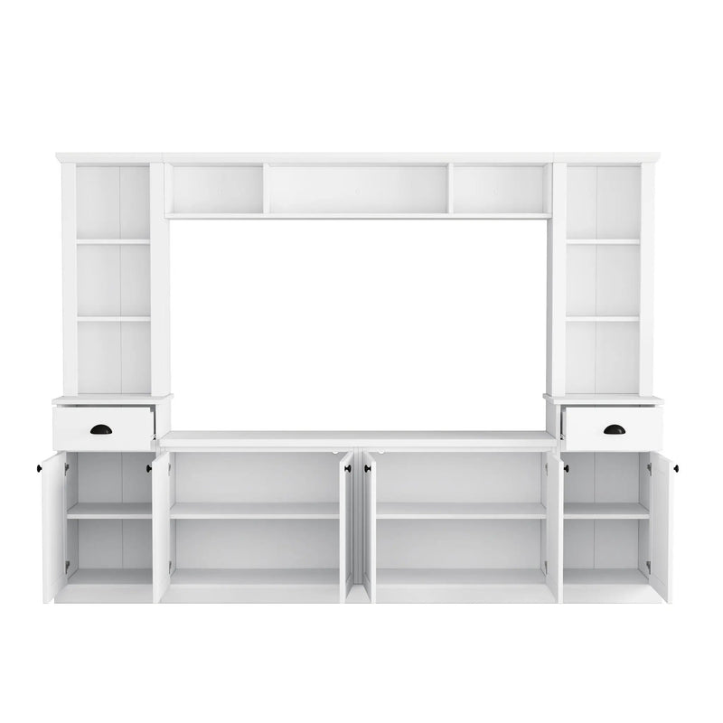 Minimalist Entertainment Wall Unit Set With Bridge For TVs Up To 75" by HouseOfZazla