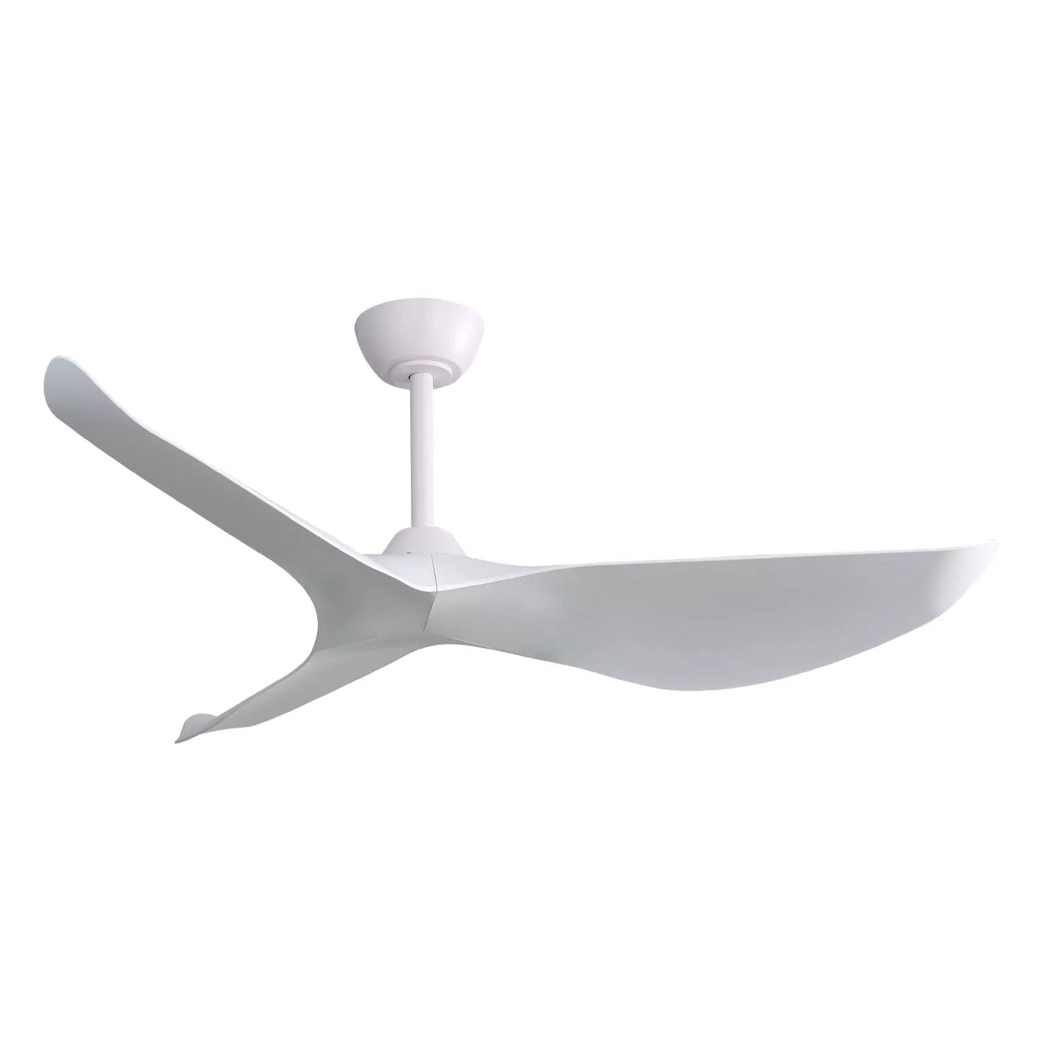 Indoor Ceiling Fan Without Light, 6 Speeds Reversible DC Motor, 3 ABS Blade Ceiling Fan White For Bedroom - White by Unique Piece Furniture