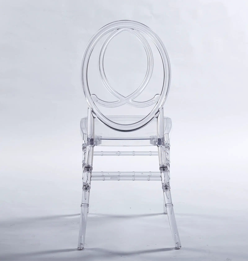 Dining Chair, Plastic Seat, Welding Chair (Set of 4) - Transparent by HouseOfZazla