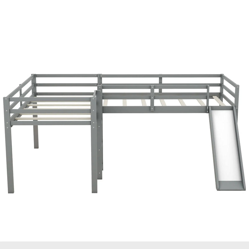 L Shaped Loft Bed With Ladder And Slide by Unique Piece Furniture