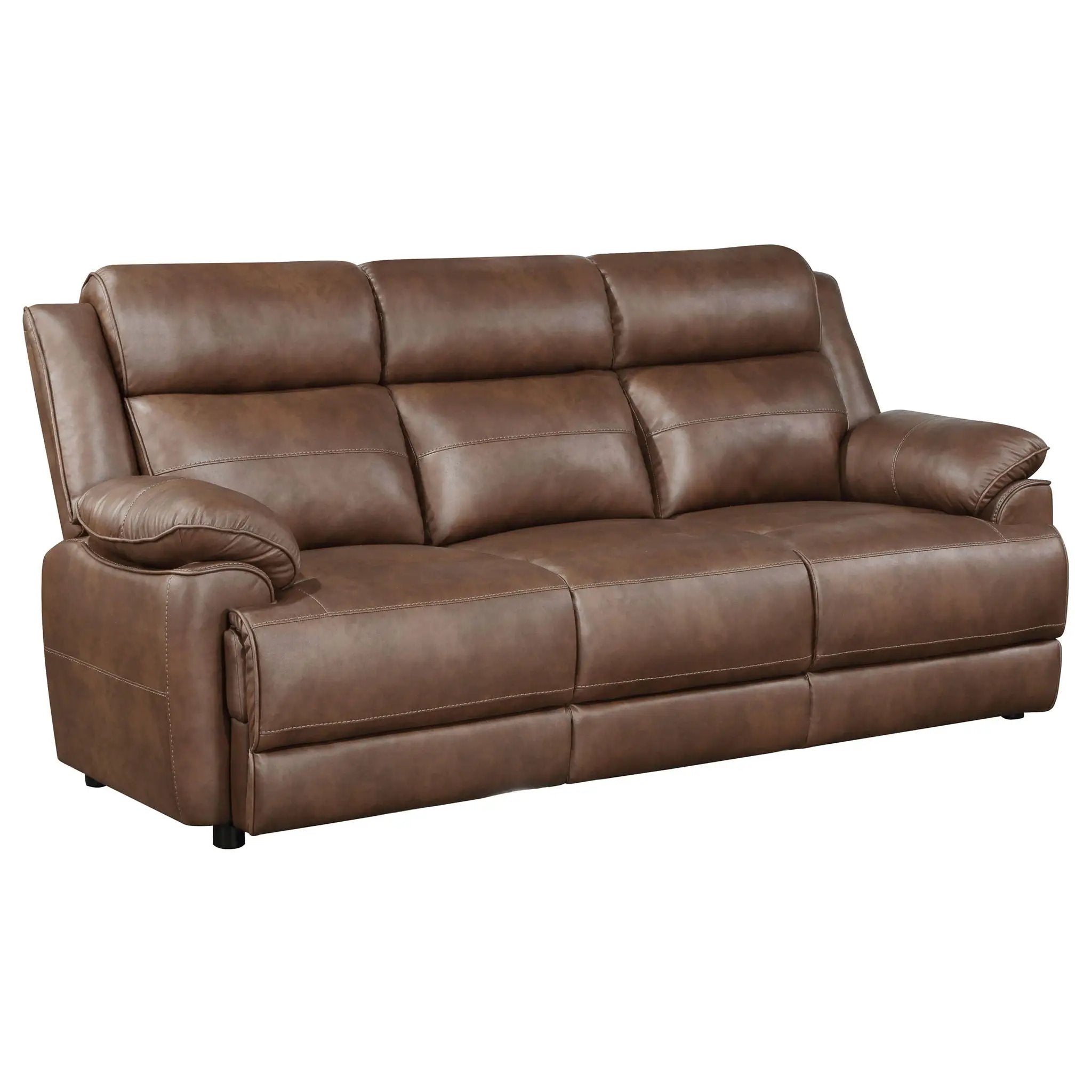 Ellington 2-piece Upholstered Padded Arm Sofa Set Dark Brown by Unique Piece Furniture