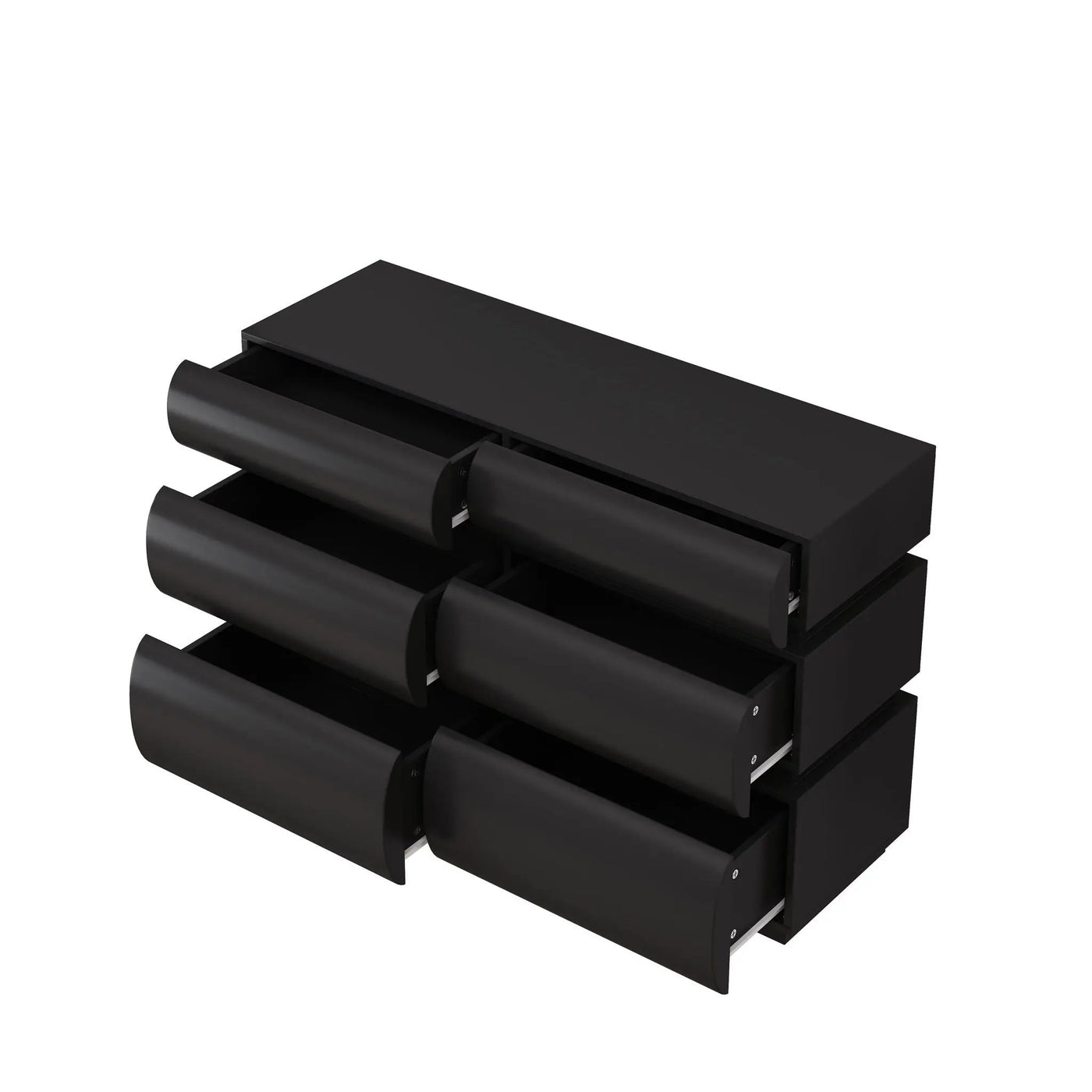 Minimalist Modern 6 Drawer Dresser, Handle Free Design With Wide Storage by Unique Piece Furniture