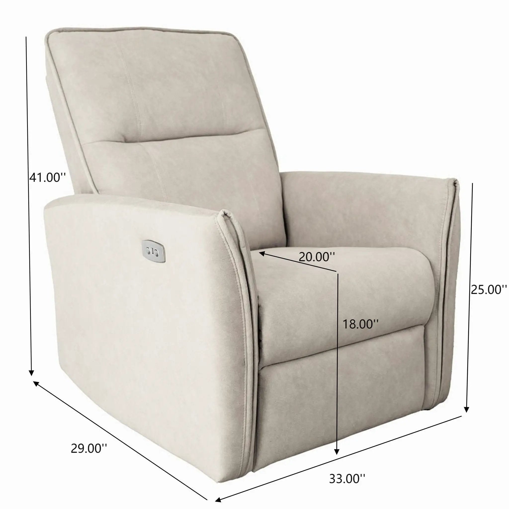 Asheville - Suede Recliner Chair by Unique Piece Furniture