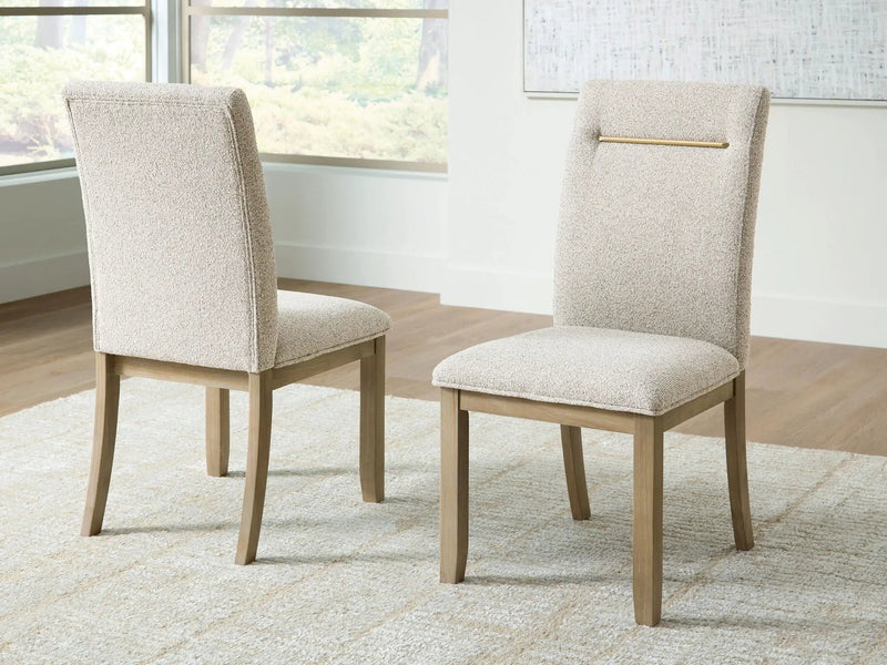 Lasinger - Dining Upholstered Side Chair (Set of 2) - Light Brown by Unique Piece Furniture