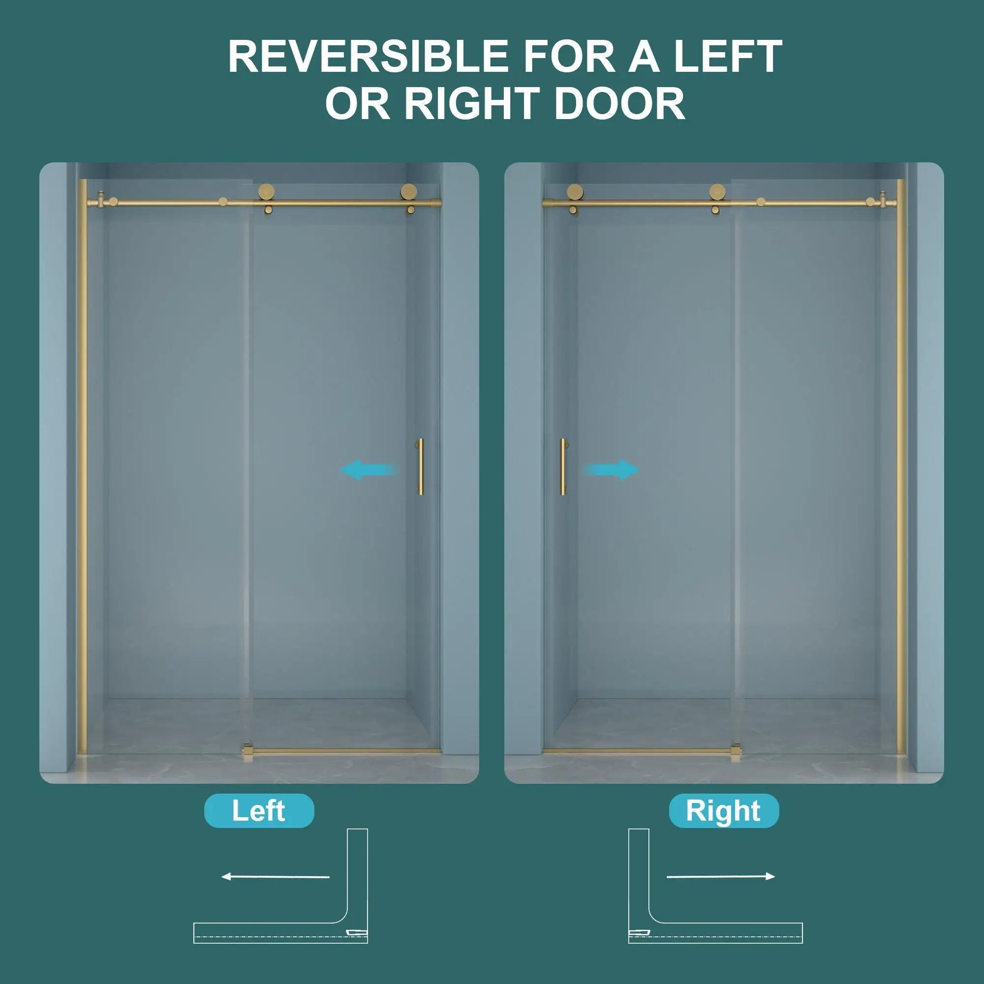 Single Sliding Bypass Shower Door Enclosure With Tempered Glass by HouseOfZazla