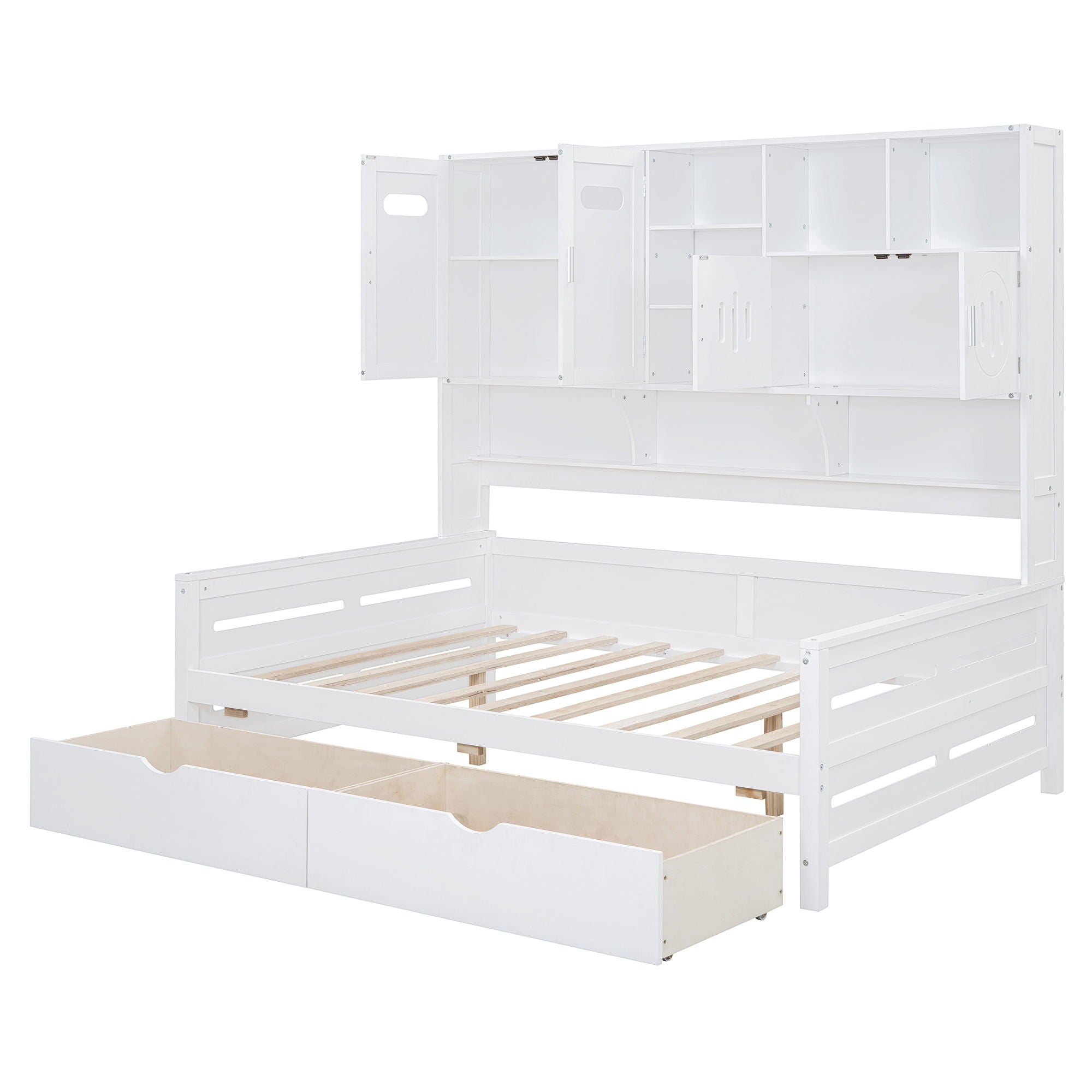 Daybed With All-In-One Cabinet And Shelf by HouseOfZazla