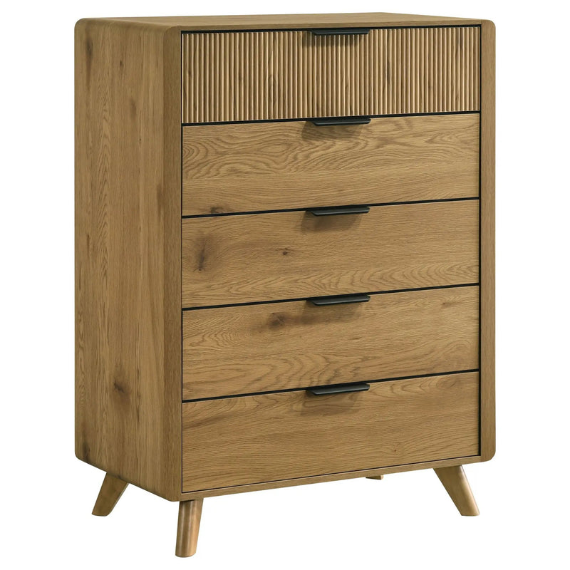 Bennett 5-drawer Bedroom Chest of Drawers Light Oak by Unique Piece Furniture