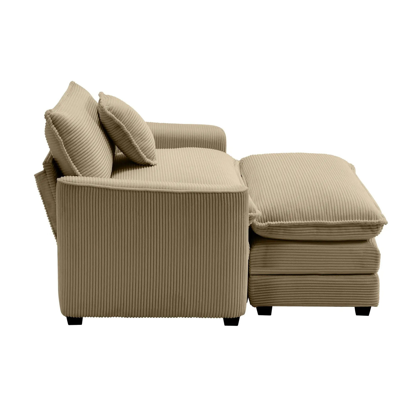 Classic Modern Comfortable Single Chair Deep Seat Sofa With Footstool by HouseOfZazla