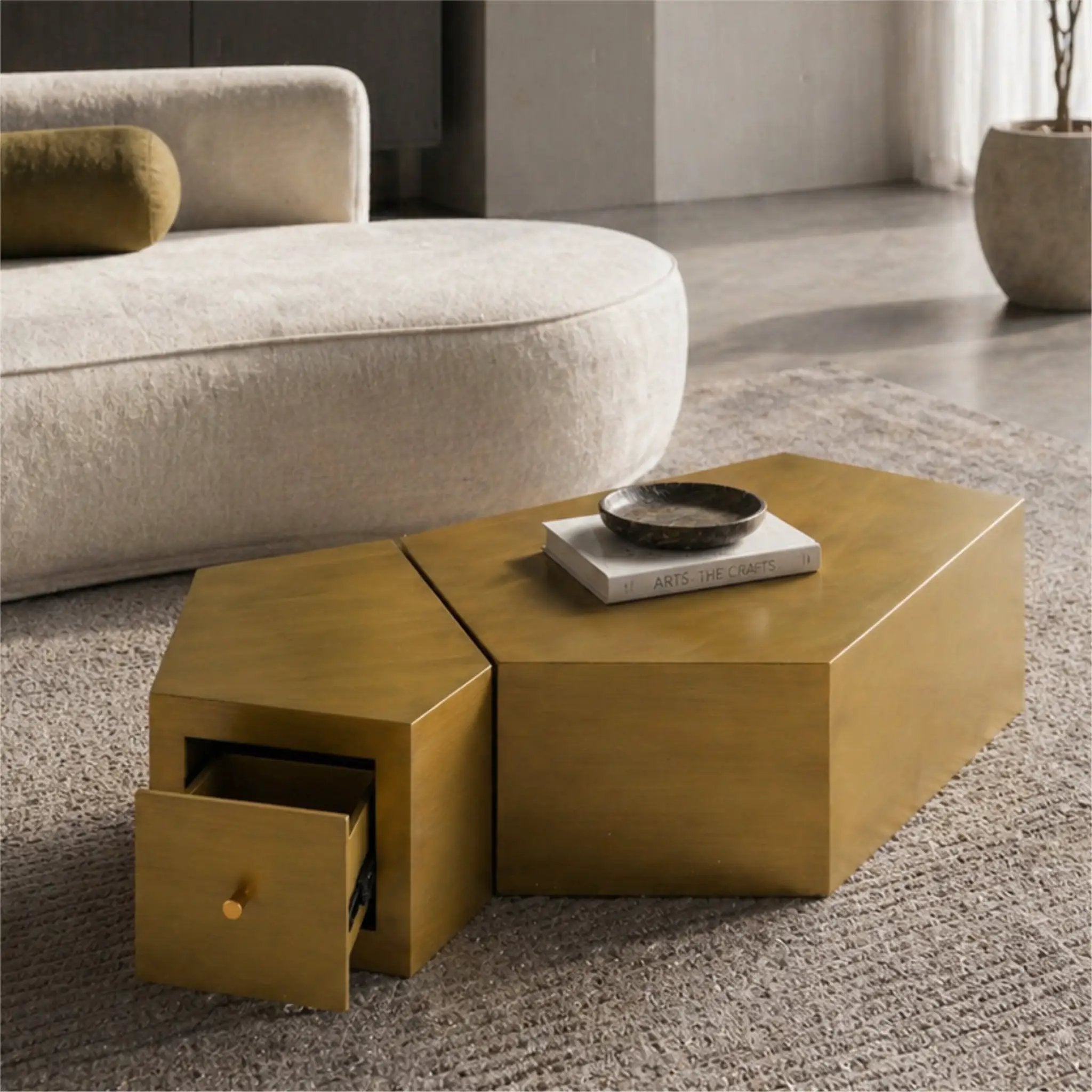 Modern Geometric Coffee Table Set of 2 by HouseOfZazla